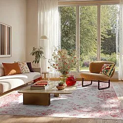 Wilton-Teppich - Tulum (rosa/weiß)