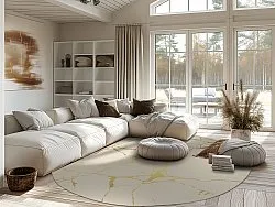 Rund Teppich - Vieste (beige/gold)