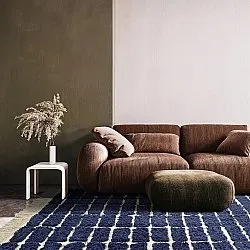 Hochflorteppiche - Zola Natural Cotton Shaggy (blau)