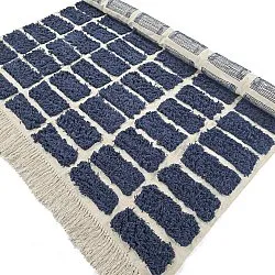 Hochflorteppiche - Zola Natural Cotton Shaggy (blau)