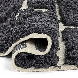 Rund Teppich - Zola Natural Cotton Shaggy (dunkelgrau)