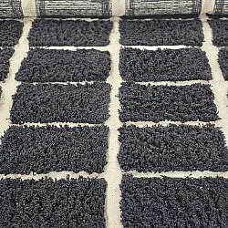 Rund Teppich - Zola Natural Cotton Shaggy (dunkelgrau)