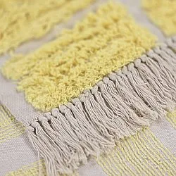 Hochflorteppiche - Zola Natural Cotton Shaggy (gelb)