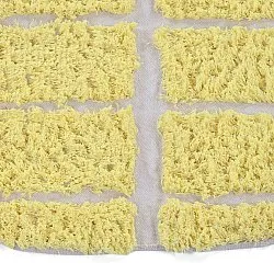 Rund Teppich - Zola Natural Cotton Shaggy (gelb)