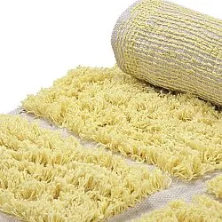 Rund Teppich - Zola Natural Cotton Shaggy (gelb)