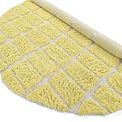 Rund Teppich - Zola Natural Cotton Shaggy (gelb)
