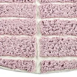 Rund Teppich - Zola Natural Cotton Shaggy (rosa)