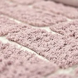 Rund Teppich - Zola Natural Cotton Shaggy (rosa)