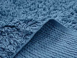 Hochflorteppiche - Alba Natural Cotton Shaggy (blau)
