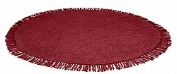 Runde Teppiche - Alba Natural Cotton Shaggy (Burgund)