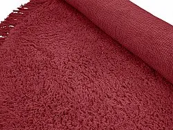 Runde Teppiche - Alba Natural Cotton Shaggy (Burgund)
