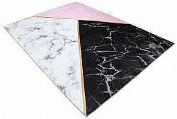 Wilton-Teppich - Savino (schwarz/weiß/rosa)
