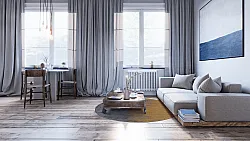 Rund Teppich - Mileto (grau/gold)