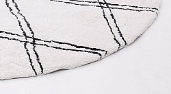 Runde Teppiche - Morocco (schwarz/weiß)