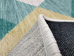 Rund Teppich - Temara (blau/bunt)