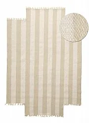Unregelmäßiger Wollteppich - Kystaro (creme/beige)