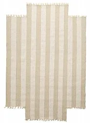 Unregelmäßiger Wollteppich - Kystaro (creme/beige)