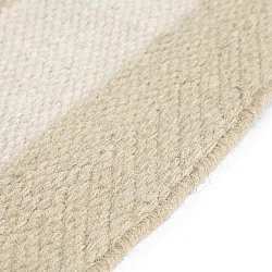 Unregelmäßiger Wollteppich - Kystaro (creme/beige)