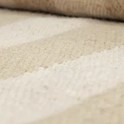 Unregelmäßiger Wollteppich - Kystaro (creme/beige)