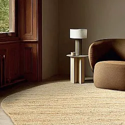 Unregelmäßig runder Juteteppich - San Francisco (jute)