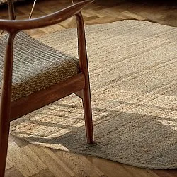 Unregelmäßig runder Juteteppich - San Francisco (jute)