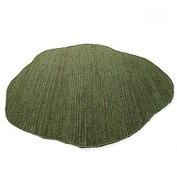 Unregelmäßig runder Juteteppich - San Francisco (militärgrün)