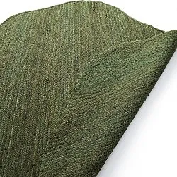 Unregelmäßig runder Juteteppich - San Francisco (militärgrün)