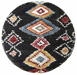 Runde Teppiche - Macchia (schwarz/multi)