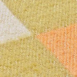Decken - Wolldecke im Mischgewebe - Audrey Check (beige/gelb/orange)