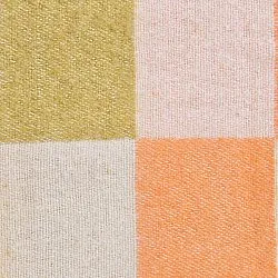 Decken - Wolldecke im Mischgewebe - Audrey Check (beige/gelb/orange)