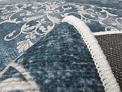 Rund Teppich - Santi (blau/beige)