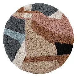 Rund Teppich - Cefalu Natural Cotton Shaggy (mehrfarbig)