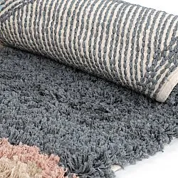 Rund Teppich - Cefalu Natural Cotton Shaggy (mehrfarbig)