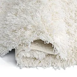 Rund Teppich - Lindos Natural Cotton Shaggy (weiß)
