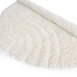 Rund Teppich - Lindos Natural Cotton Shaggy (weiß)
