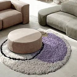 Rund Teppich - Naousa Natural Cotton Shaggy (mehrfarbig)