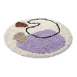 Rund Teppich - Naousa Natural Cotton Shaggy (mehrfarbig)