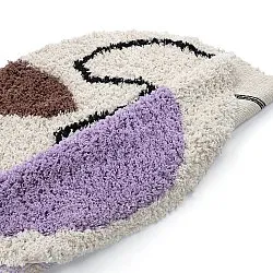 Rund Teppich - Naousa Natural Cotton Shaggy (mehrfarbig)