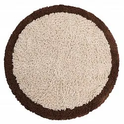 Rund Teppich - Sagres Natural Cotton Shaggy (offwhite/braun)