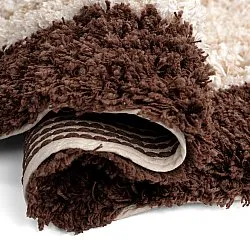 Rund Teppich - Sagres Natural Cotton Shaggy (offwhite/braun)