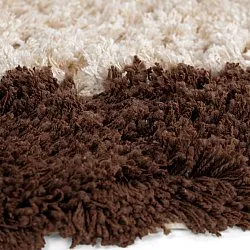 Rund Teppich - Sagres Natural Cotton Shaggy (offwhite/braun)