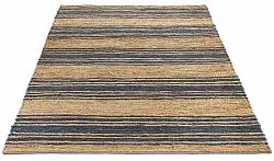 Juteteppich - Kayes (jute/blau)