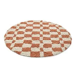 Rund Teppich - Atrani Natural Cotton Shaggy (orange)