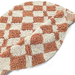 Rund Teppich - Atrani Natural Cotton Shaggy (orange)