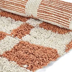 Rund Teppich - Atrani Natural Cotton Shaggy (orange)