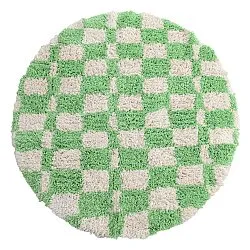 Rund Teppich - Atrani Natural Cotton Shaggy (grün)