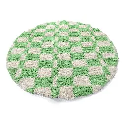 Rund Teppich - Atrani Natural Cotton Shaggy (grün)