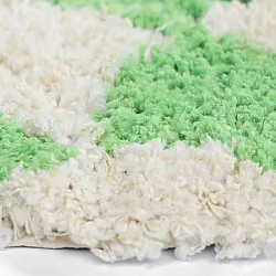 Rund Teppich - Atrani Natural Cotton Shaggy (grün)