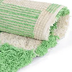 Rund Teppich - Atrani Natural Cotton Shaggy (grün)