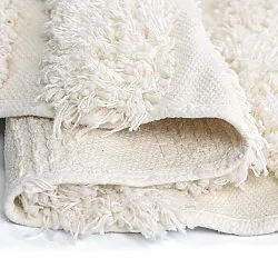 Rund Teppich - Cazorla Natural Cotton Shaggy (cremefarben)